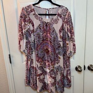 Floral Paisley Print Dress